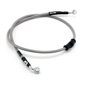 Manguera de freno Goodridge superior delantera, acero inoxidable con recubrimiento transparente