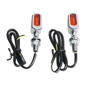 Luz trasera/direccionales LED 3-en-1 Fastline. Cromo/lente ámbar