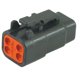 NAMZ, conector Deutsch DTM. Negro, hembra, 4 pines