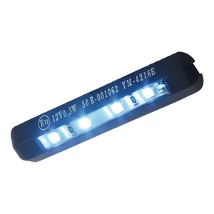 Luz de matrícula de 4 LEDs, negra