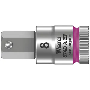 Puntera hexagonal Wera Zyklop 1/4" con función de sujeción - Métrica