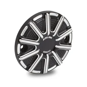 Arlen Ness, tapa de puntos de 10 calibres. Negro contraste