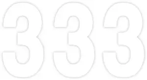Pro numbers - FX mini white 4"-3