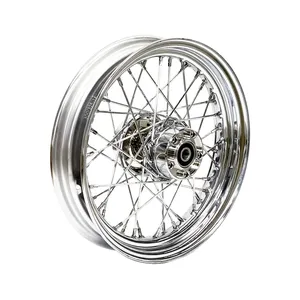 Rueda trasera 3.00 x 16 con 40 rayos cromados
