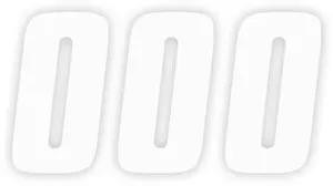 Number stickers - FX 7" # WHT-0