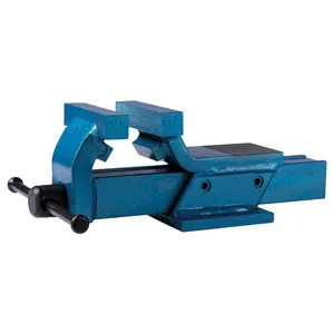 Kukko, tornillo de banco paralelo. Azul. Apertura de mordazas de 140 mm