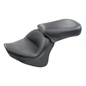 Sillín vintage touring de 2 plazas Mustang negro liso