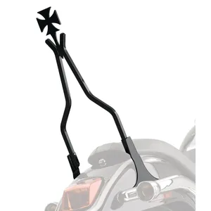Cycle Visions, placas laterales rígidas para sissy bar. Negro
