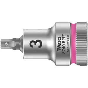 Wera Zyklop 3/8" Puntera hexagonal con función de sujeción Métrica