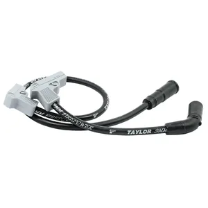 Taylor, juego de cables de bujía Fire Power de 9mm. Negro/plata <span style="color: red;font-size: 0,5em">- PEDIDO ESPECIAL -</span>