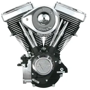 S&S, motor V80" ensamblado. Negro