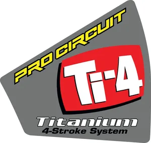 Exhaust stickers - Ti-4 logo decal front cap