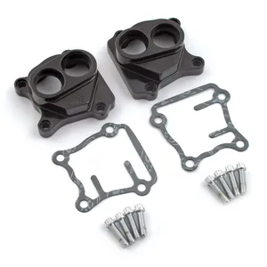JIMS, juego de tapas de taqués de aleación Twin Cam. Negro <span style="color: red;font-size: 0,5em">- PEDIDO ESPECIAL -</span>
