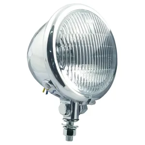 Faro antiniebla estilo Bates H3 de 4-1/2". Cromado. Lente estriada