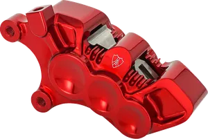 Pinza de freno monoaxial - monopalier axial 14 pulgadas izquierda roja