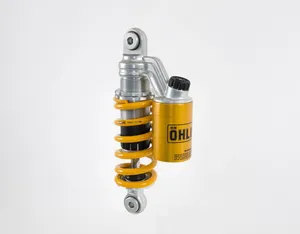 Amortiguador STX trasero negro con cuerpo de aluminio pulido