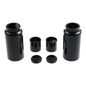 Cult-Werk, kit de cubiertas de tubo de horquilla de 6 piezas, corto. Negro brillante
