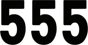 Pro Numbers - FX mini black 4"-5