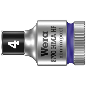 Llave de vaso Wera Zyklop 1/4" con función de retención - Métrica 4.0