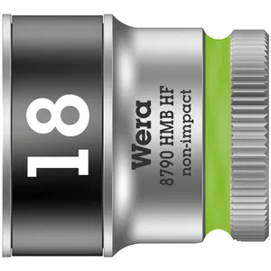 Llave de vaso Wera Zyklop 3/8" con función de retención - Métrica 18.0