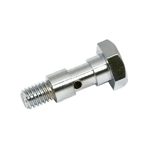 Perno banjo de respiradero. Cabeza hexagonal