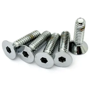 Perno allen de cabeza plana 10/24 x 3/4 pulgada cromado