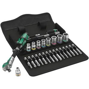 Kit de carraca Wera Zyklop de 28 piezas. Unidad de 1/4" Tamaños US