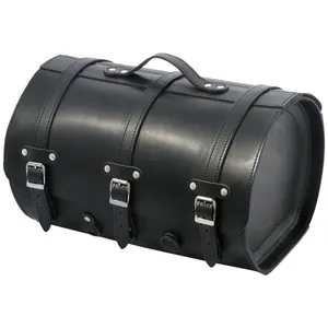 MCS, maleta de cuero para moto. 32 litros. Negro