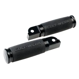 Cult-Werk, estribos para pasajero "Racing". Negro