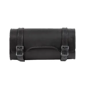 MCS, bolsa de herramientas de cuero 'cuadrada' negra
