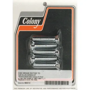 Colony, kit de pernos para rotor de freno trasero. Cromado
