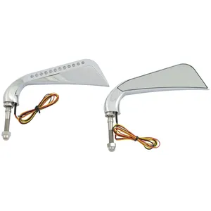 Juego de espejos con intermitentes LED California. Cromado