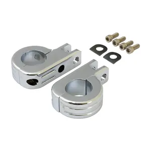 Kit de montaje para estriberas de protección de motor. Tubo de 1-1/4" (32 mm). Cromado