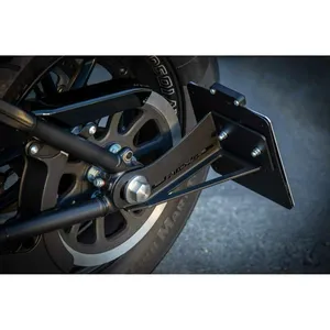 Rick's Motorcycles, soporte lateral para placa de matrícula. Negro