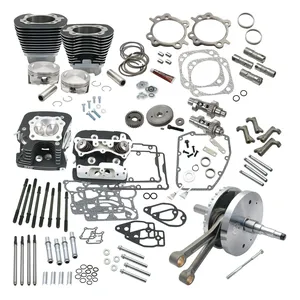 S&S, kit de configuración Hot Twin Cam 124" con culatas. Negro