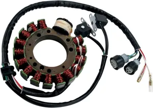 Estator eléctrico para motocicleta Harley-Davidson visto en detalle