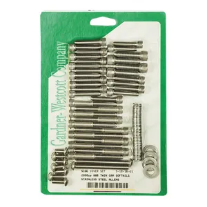 Kit de montaje de tapa lateral Big Twin, allen de acero inoxidable <span style="color: red;font-size: 0,5em">- PEDIDO ESPECIAL -</span>