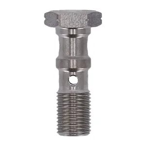 Goodridge, perno banjo doble M10x1.00. SS alto pulido