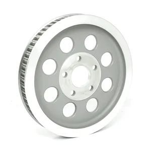 Polea trasera estilo OEM reproducción 61t, correa de 1-1/8". Plateado