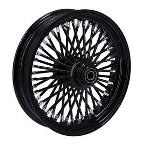 Rueda delantera MCS radial 48 radios gruesos 3.50 x 16 SF negro <span style="color: red;font-size: 0,5em">- PEDIDO ESPECIAL -</span>