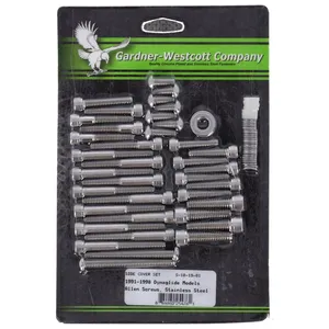 Kit de montaje de tapa lateral Big Twin, allen de acero inoxidable