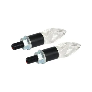 Cristal, juego de intermitentes LED. Vástago negro