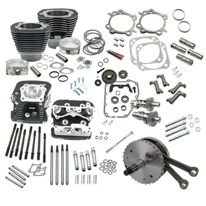 S&S, kit de configuración caliente 124" Twin Cam Touring con cabezas. Negro