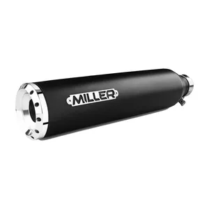 Miller, Dakota silenciadores slip-on. Euro 3. Negro mate