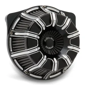 Arlen Ness, kit de filtro de aire invertido '10-Gauge'. Negro CC