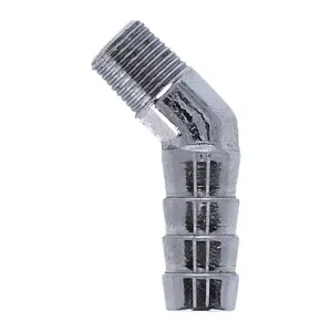 Racor de línea de aceite, 45 grados. 1/8"-27 NPT a 3/8". Cromado <span style="color: red;font-size: 0,5em">- PEDIDO ESPECIAL -</span>