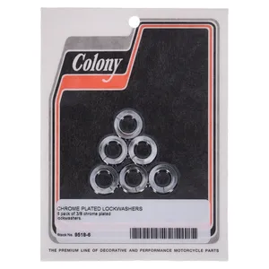 Arandelas de seguridad Colony 3/8" cromadas