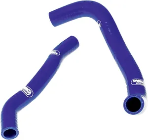 Radiator hose kit - blue silicone tubes
