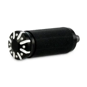 Burly, tacón universal Hawk de aluminio mecanizado. Negro mecanizado