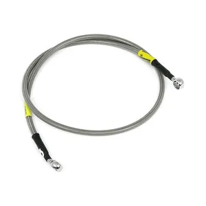 Manguera de freno MCS by Goodridge delantera, acero inoxidable con recubrimiento transparente <span style="color: red;font-size: 0,5em">- PEDIDO ESPECIAL -</span>